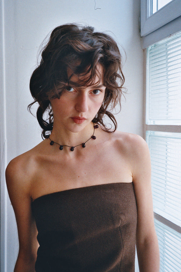 Noué necklace - Purple / Black