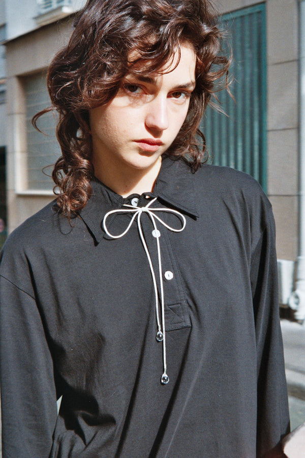 Long TAC TAC necklace - Cream