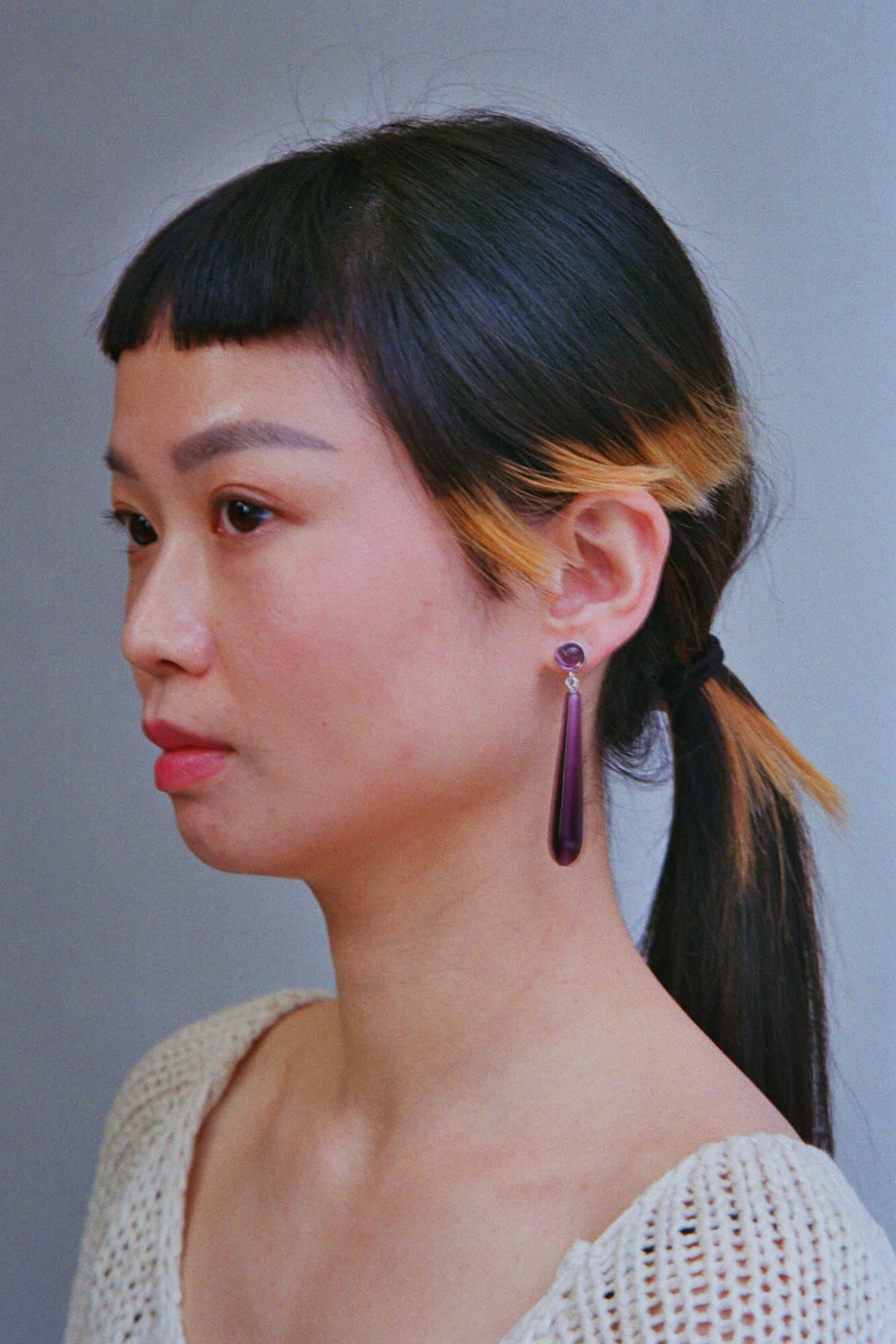 Maryam earrings - Deep purple