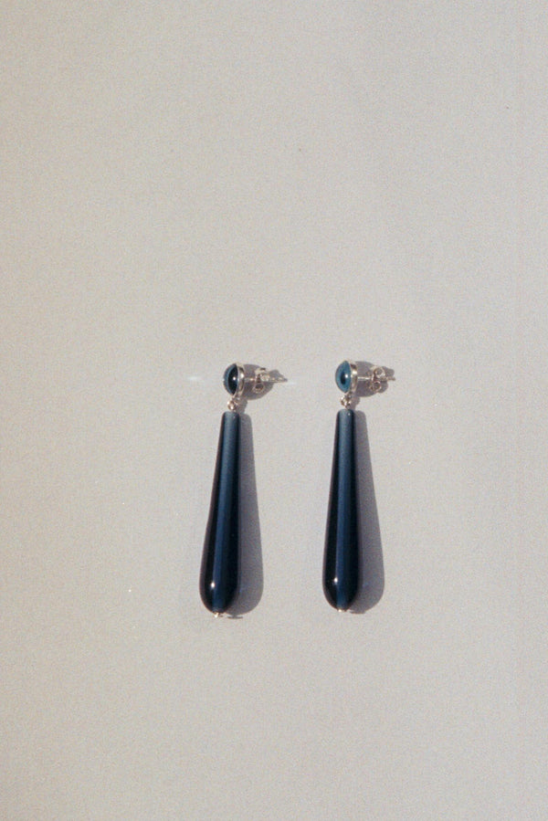 Maryam earrings - Deep navy