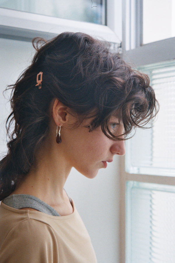 Brote earrings - Dark amber