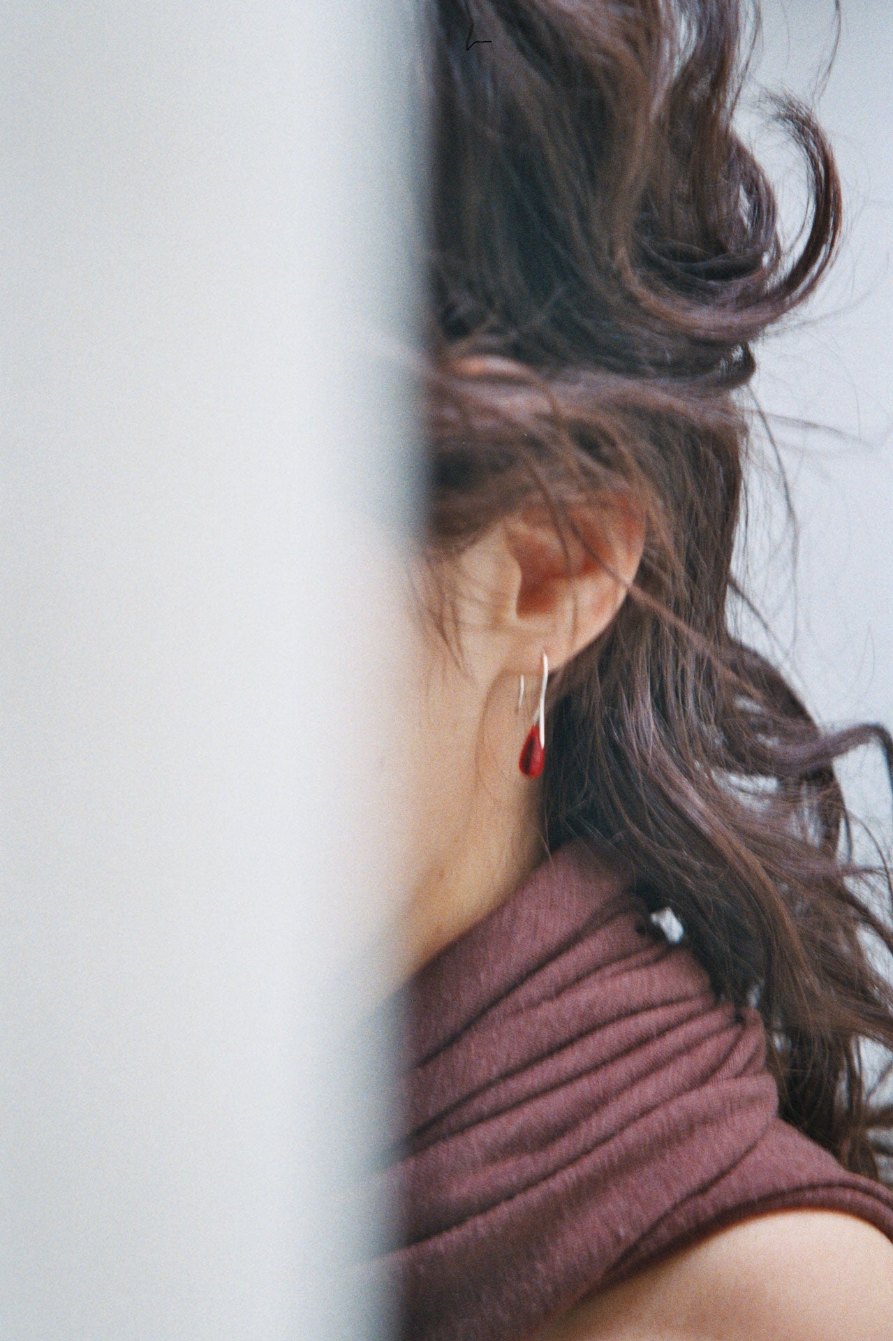 Pico Gota earrings - Red