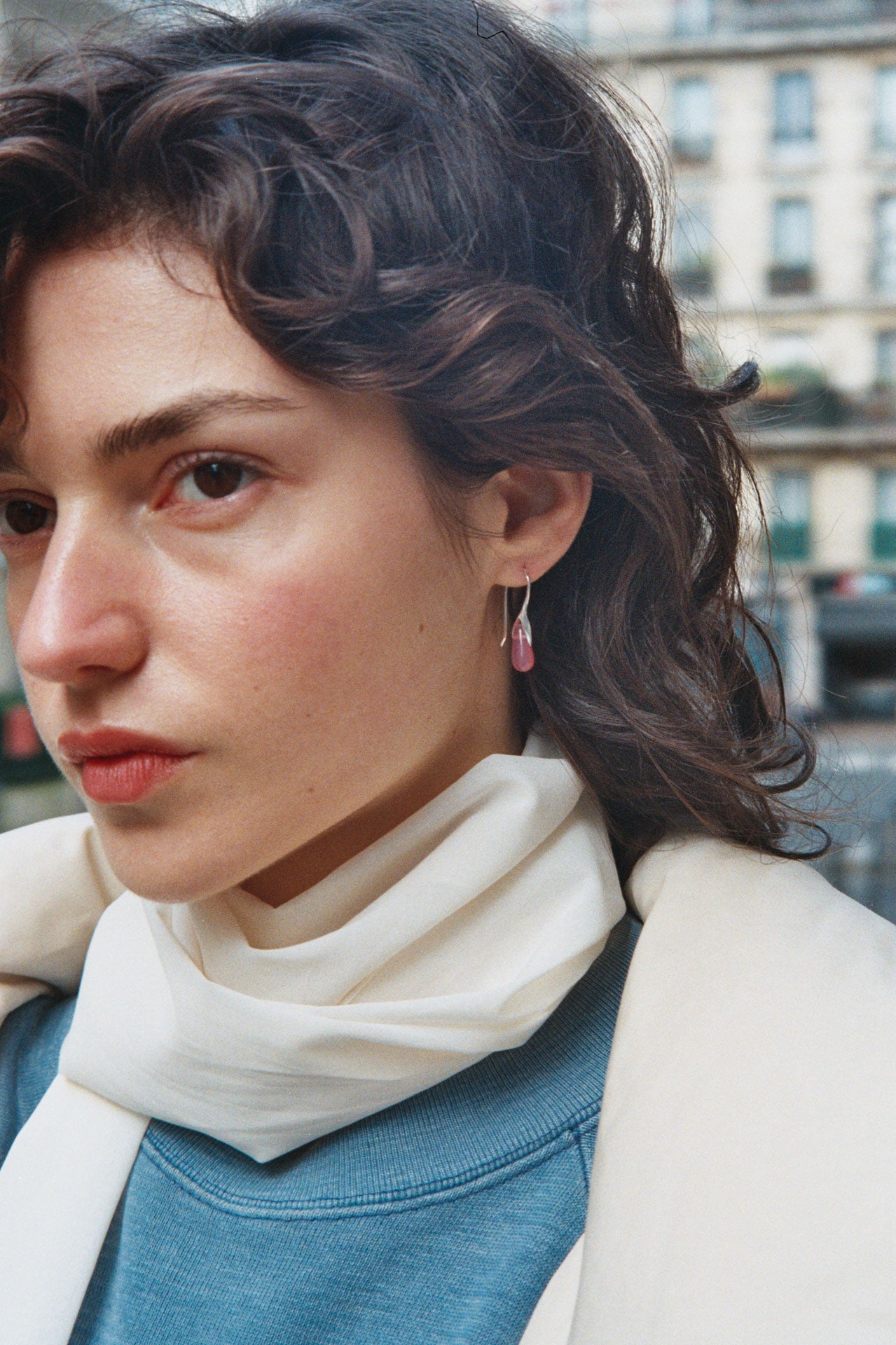 Mini Brote earrings - Opaline pink