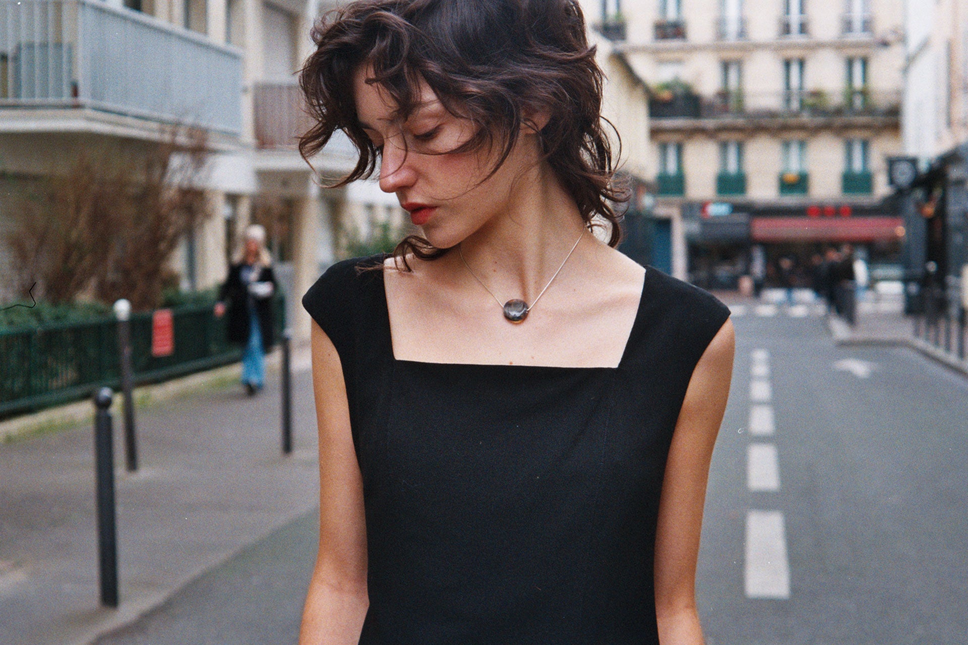 Jeton necklace - Grey