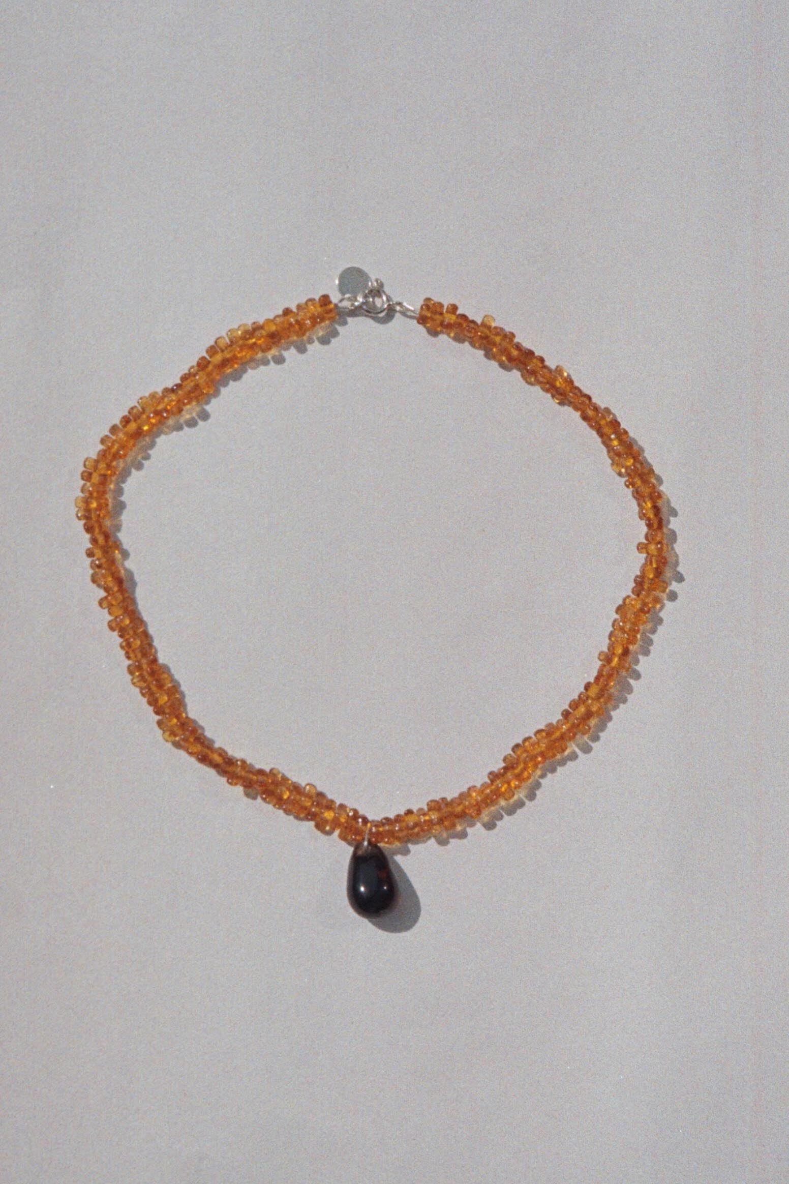 Corail necklace - Amber / Smoke