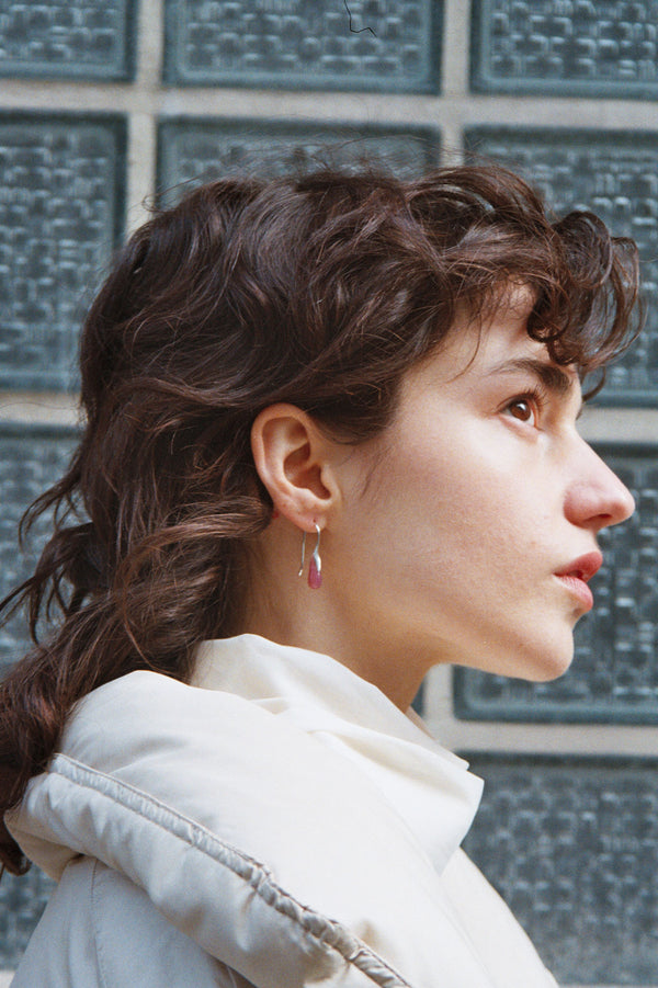 Mini Brote earrings - Opaline pink