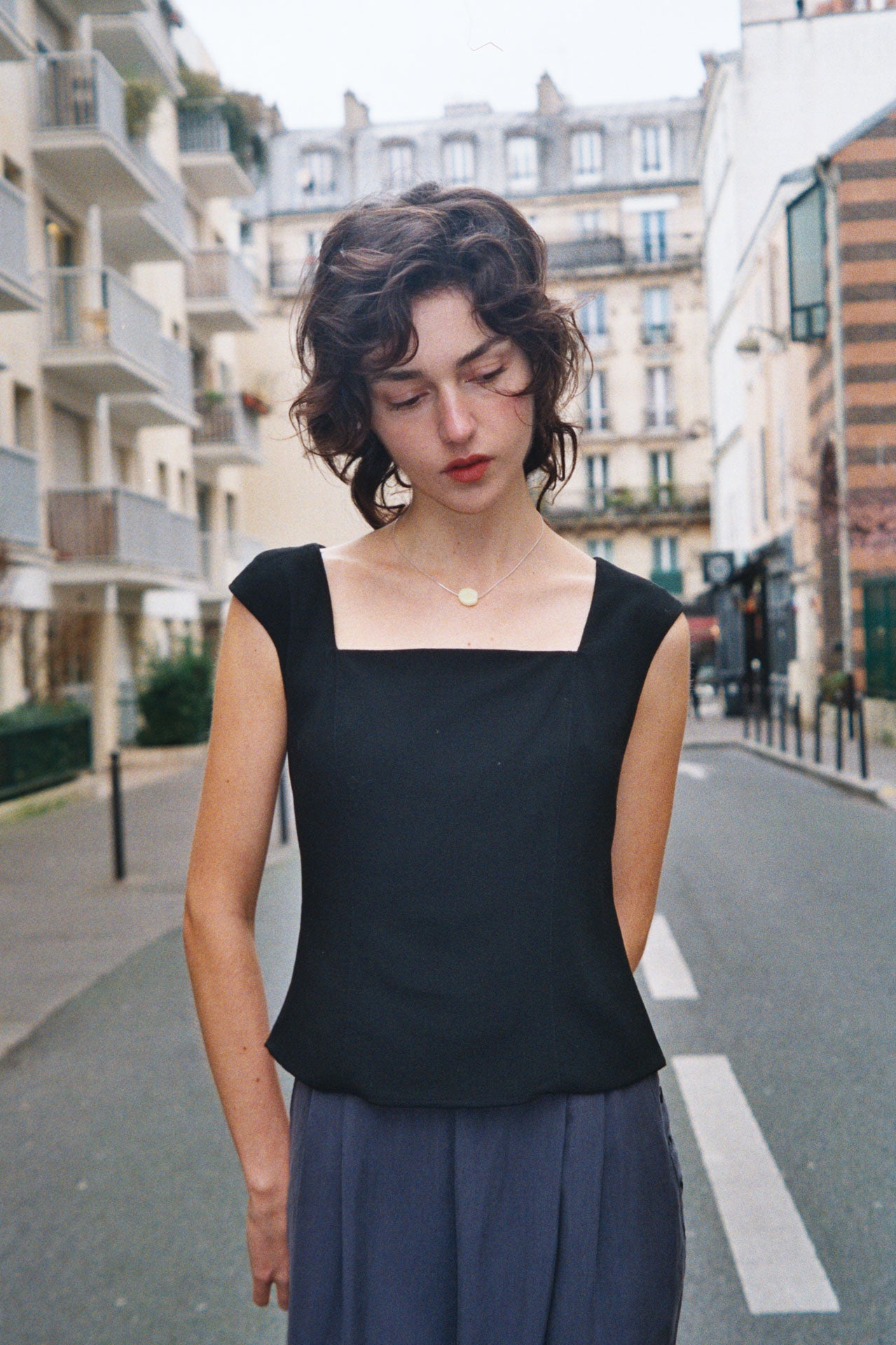 Jeton necklace - Pale yellow