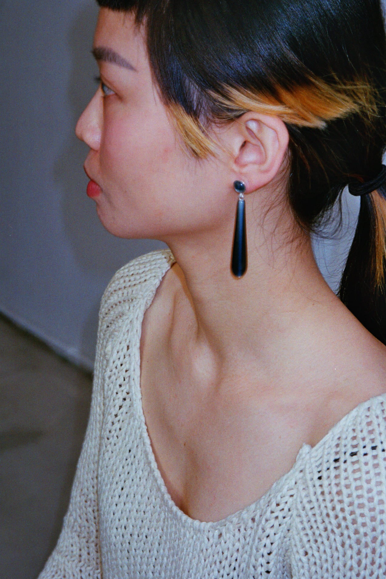 Maryam earrings - Deep navy