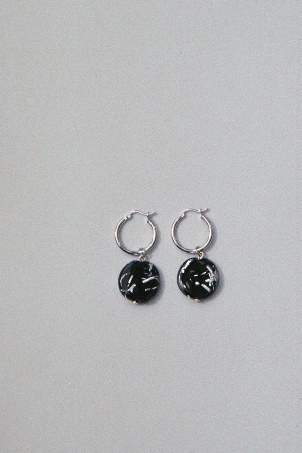 Piece earrings - Black / Clear / Silver