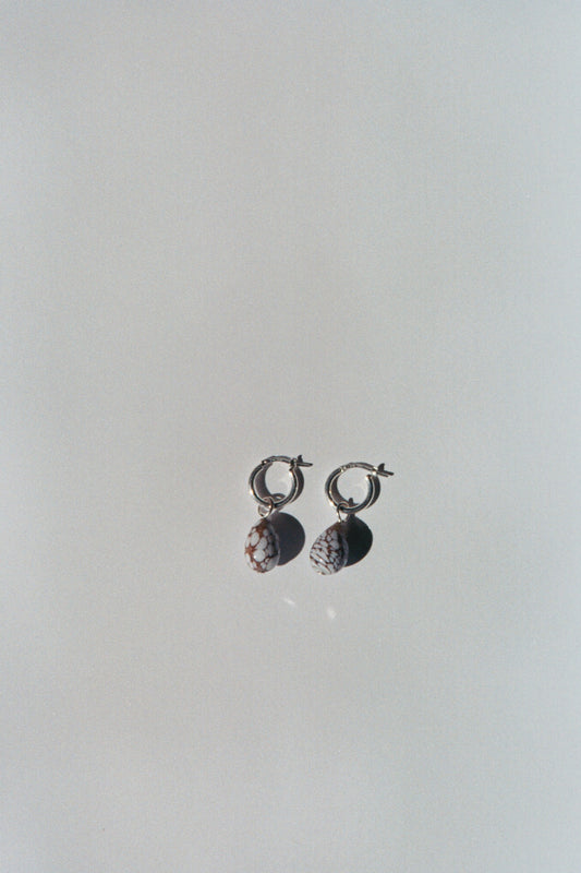 Eggs hoops earrings - Brown