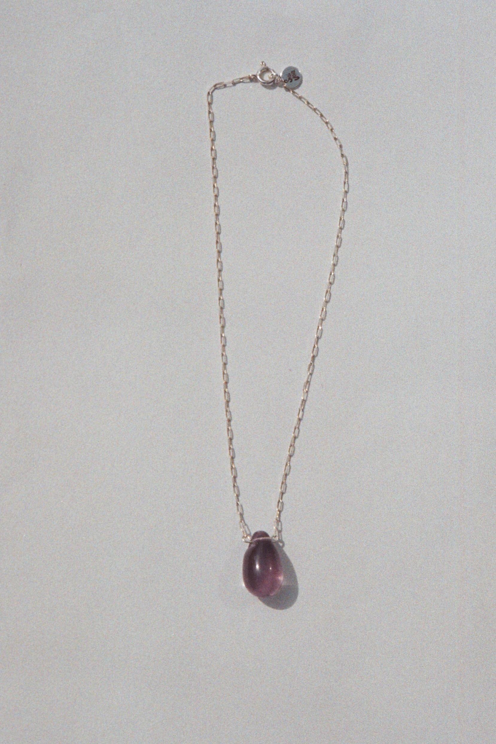 Gota midi necklace - Clear purple