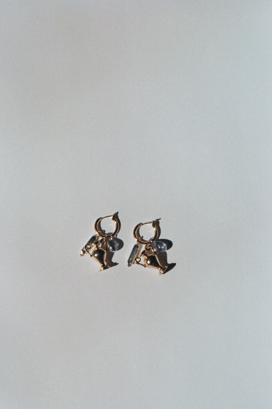 Amphora earrings - Golden / Silver