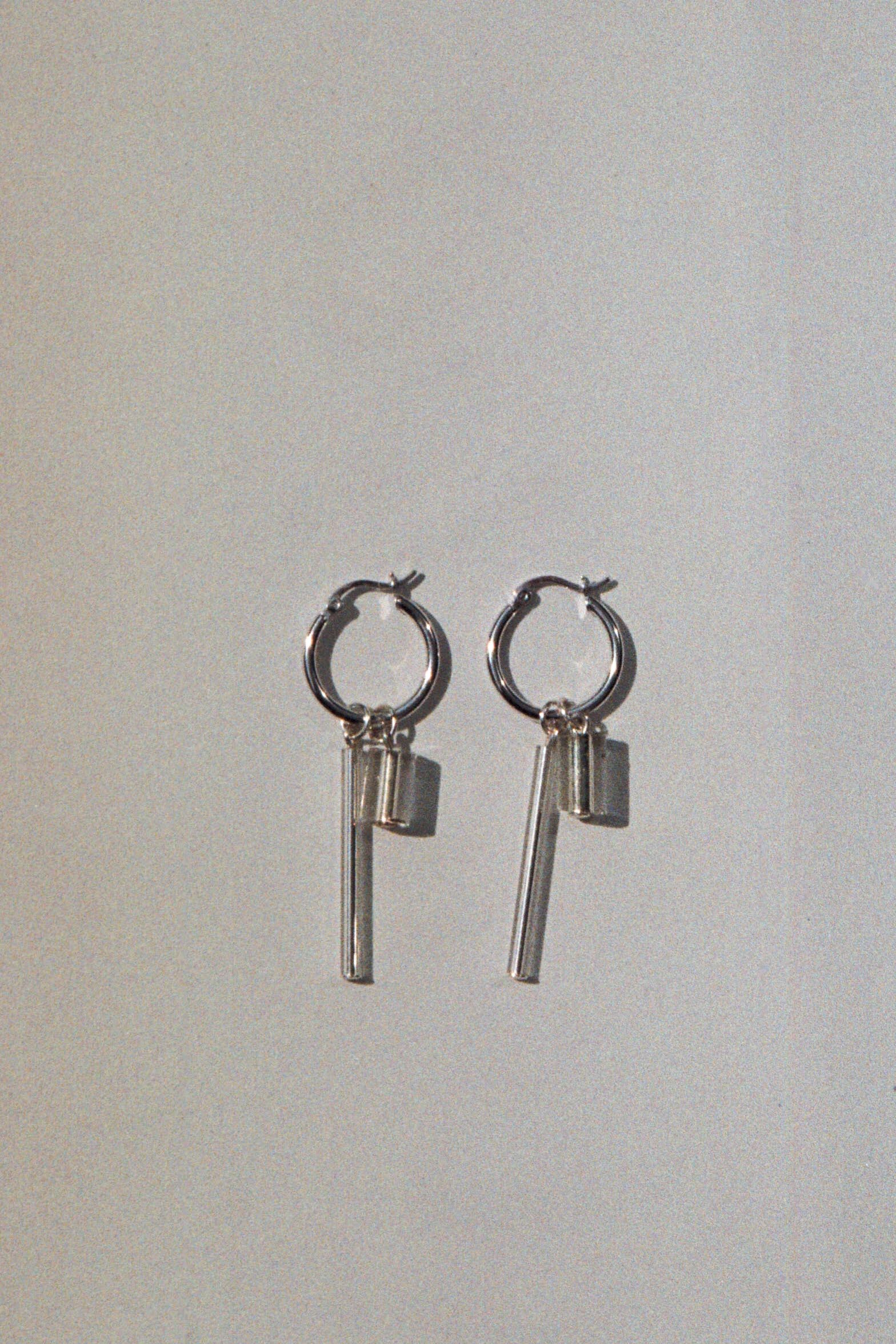 Tubes earrings - Silver