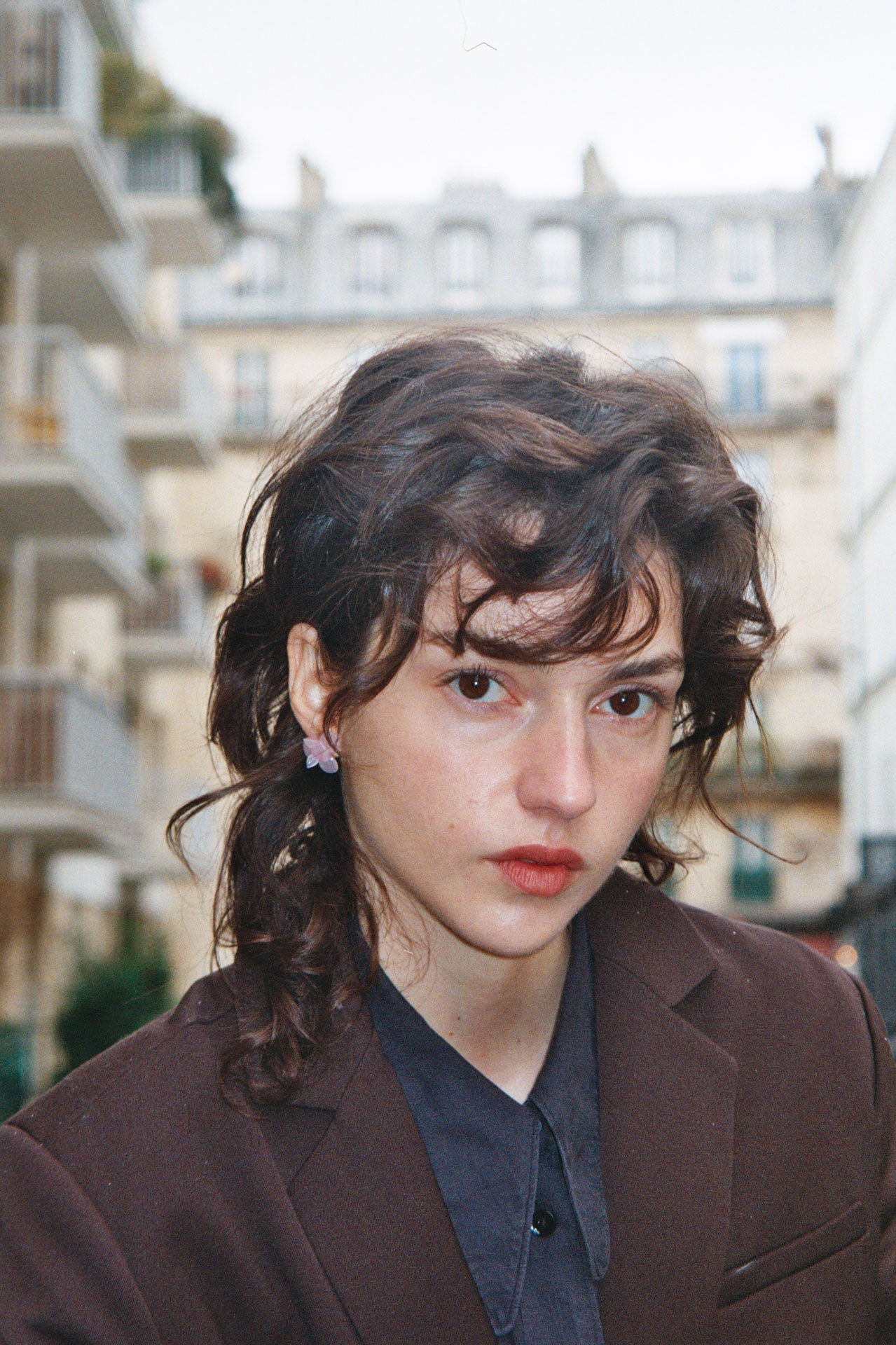 Pensée earrings - Opaline pink