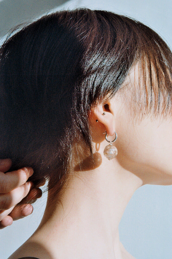 Soup earrings - Clear / Aventurine