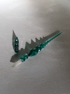 Vintage glass nib - Green