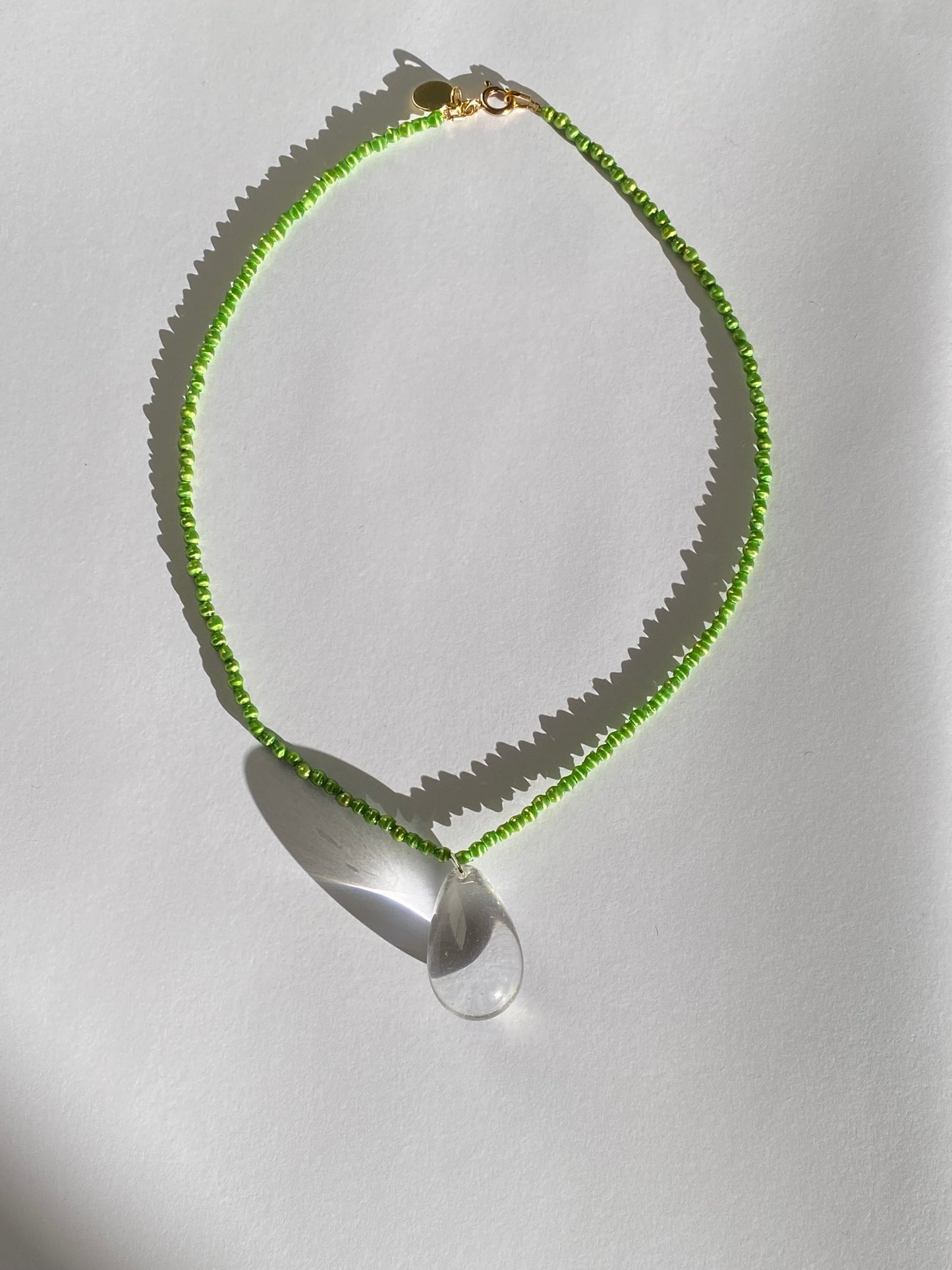 Arch necklace - Green / Clear