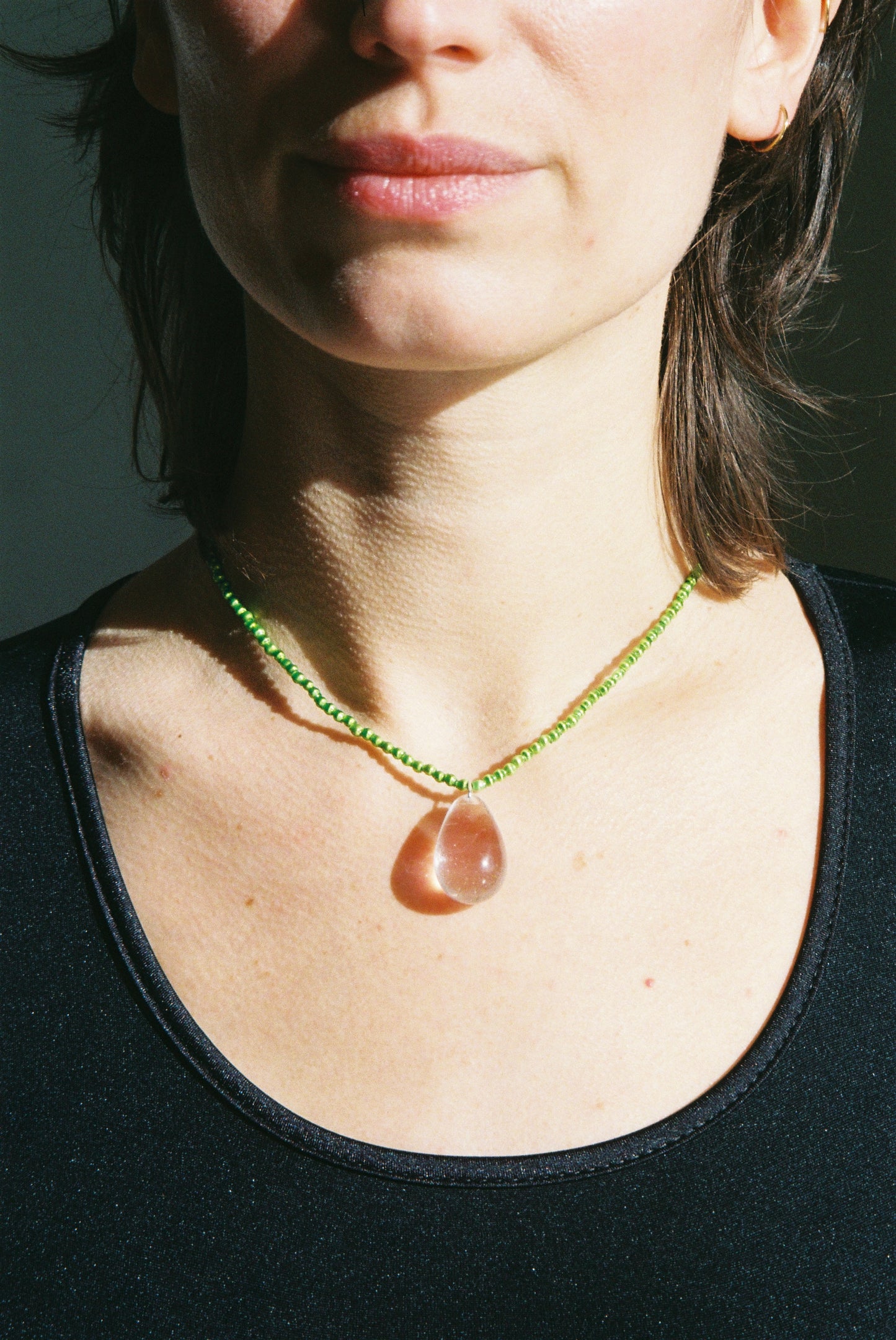 Arch necklace - Green / Clear