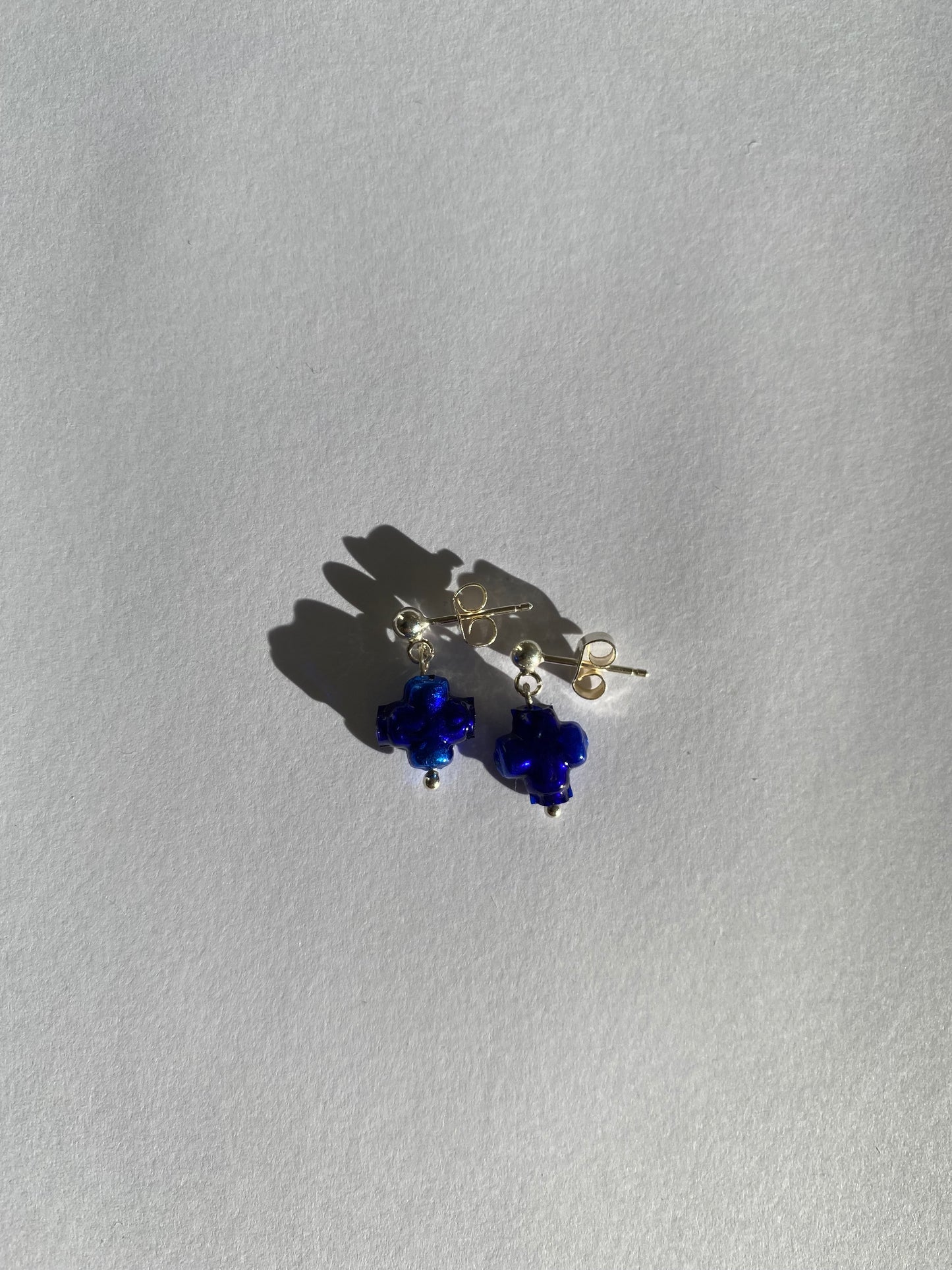 Croix earrings - Blue
