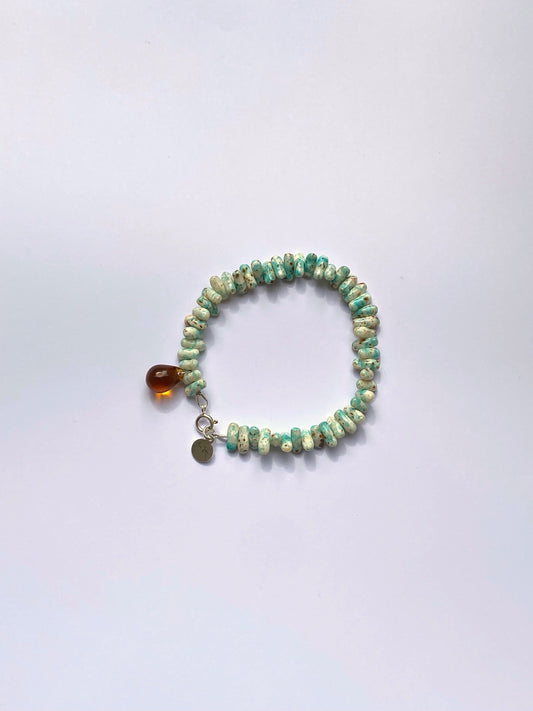 Corail bracelet - Blue / Amber