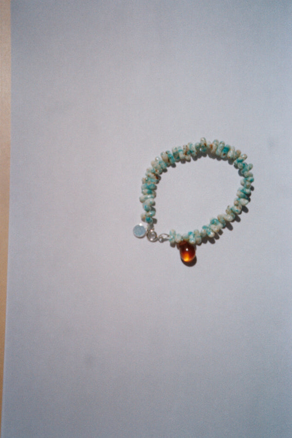 Corail bracelet - Blue / Amber