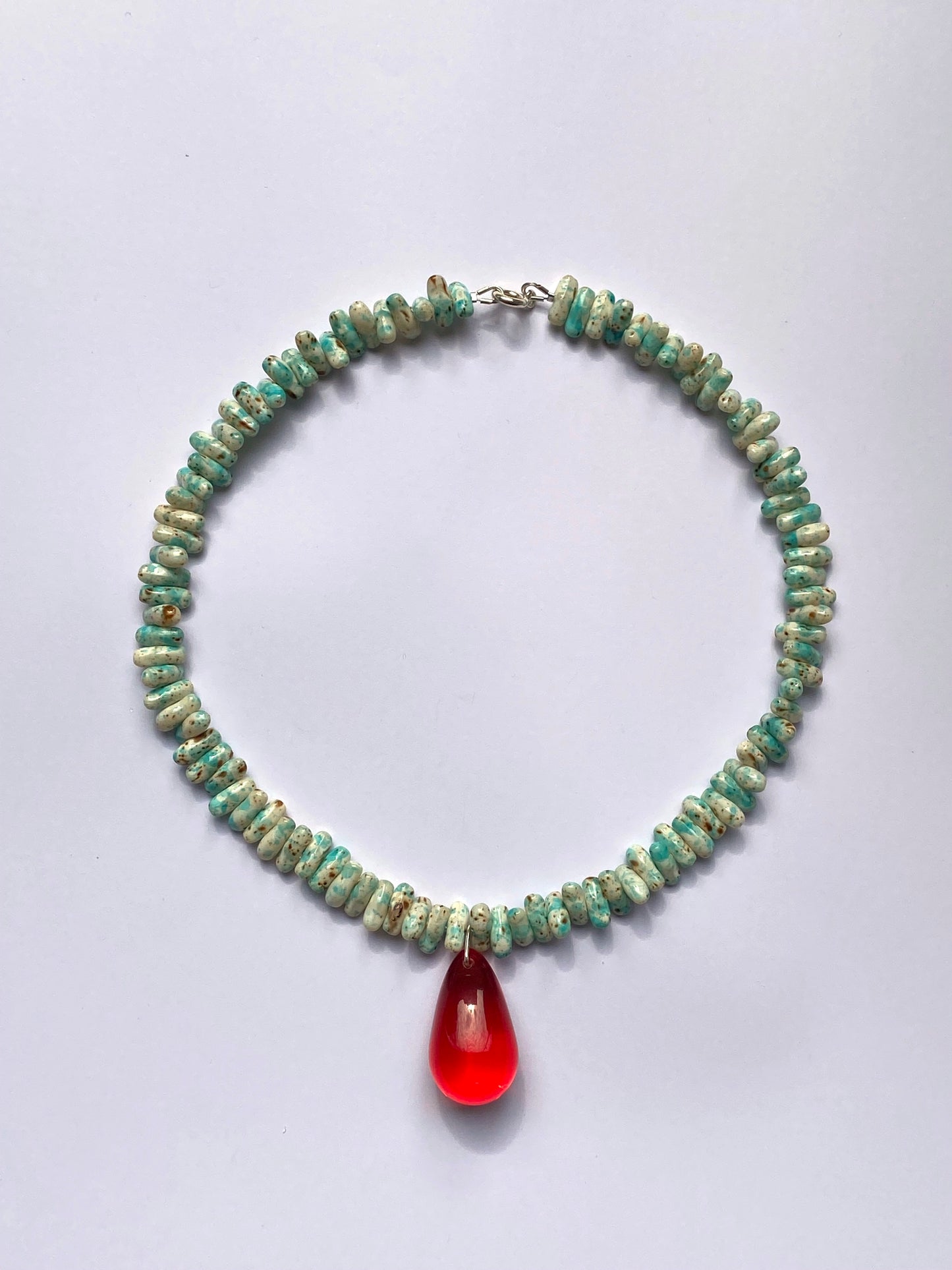 Corail necklace - Blue / Red