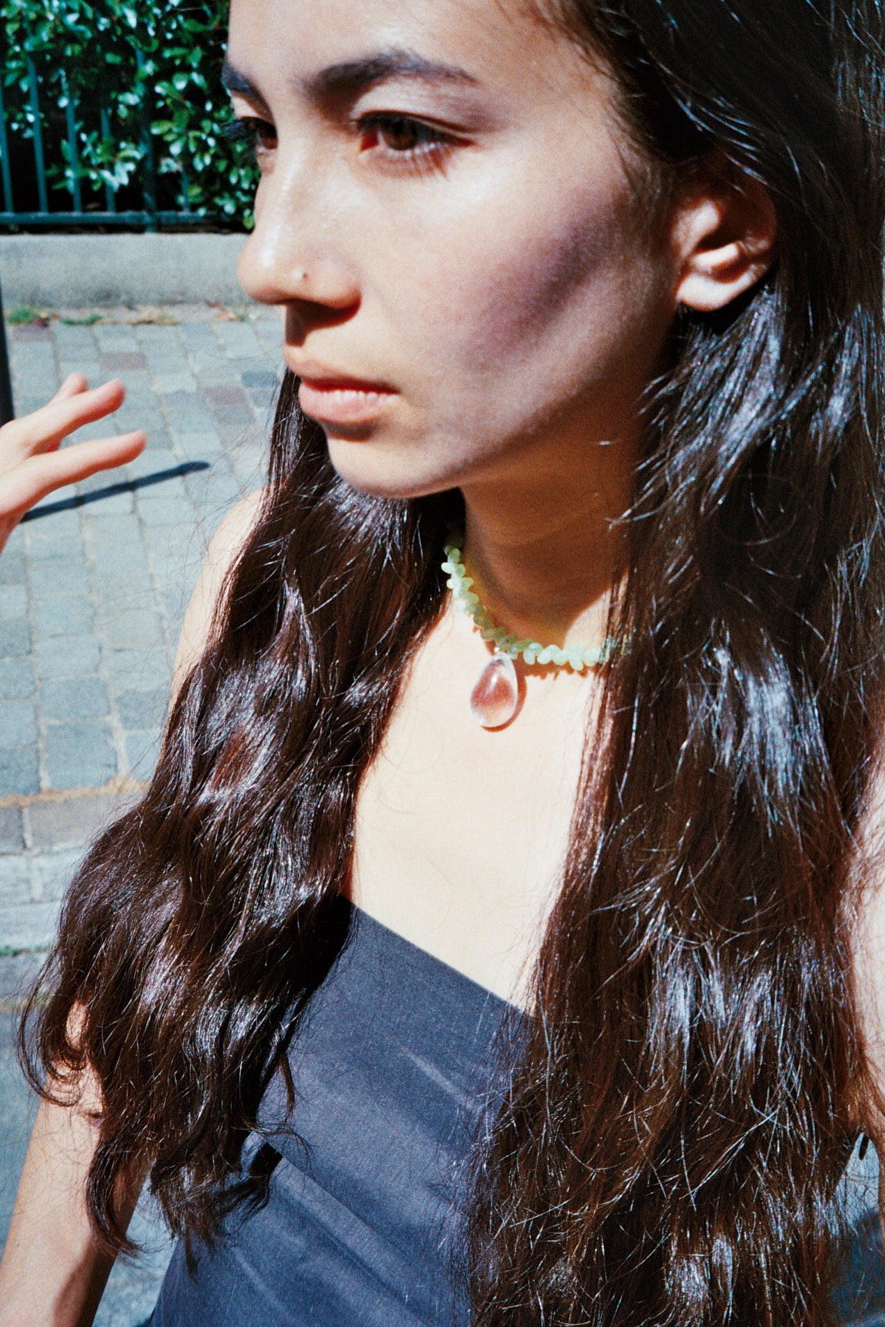 Corail necklace - Green / Clear