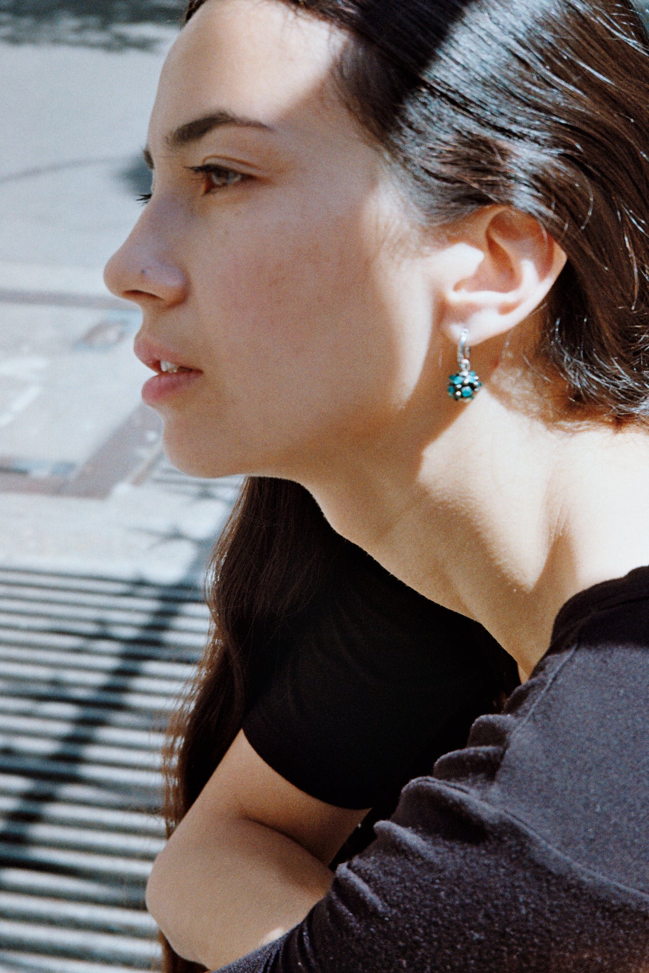 Division earrings - Turquoise