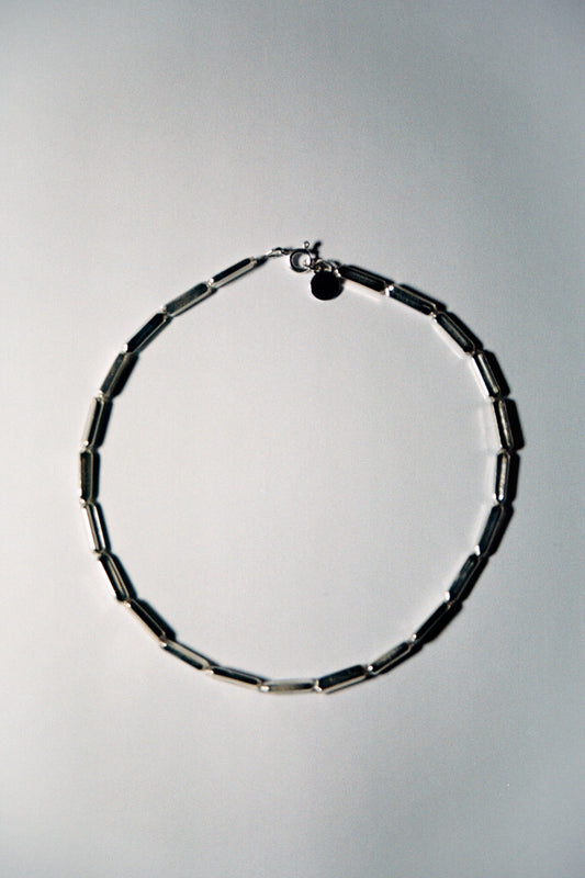 Hollow chain necklace - silver