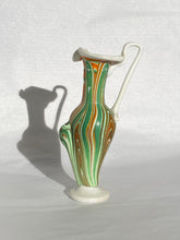 Load image into Gallery viewer, Phoenician glass vase - white, orange and green
