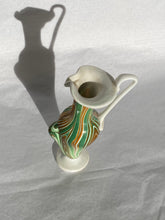 Load image into Gallery viewer, Phoenician glass vase - white, orange and green
