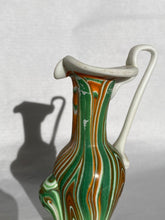 Load image into Gallery viewer, Phoenician glass vase - white, orange and green
