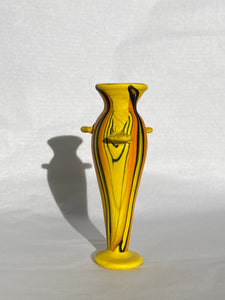 Phoenician glass vase - yellow, orange and black
