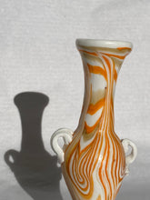 Load image into Gallery viewer, Phoenician glass vase - white and orange
