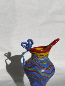 Phoenician glass vase - blue, red and yellow