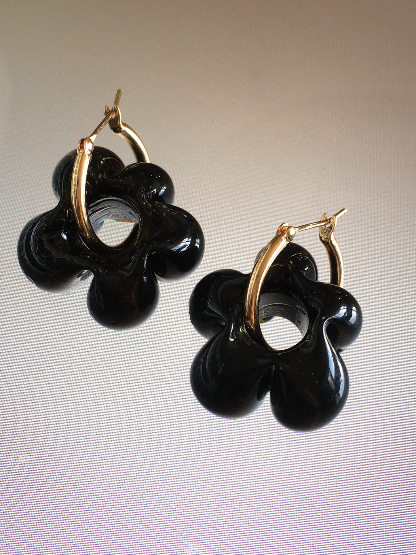 Fleur earrings - Almost black