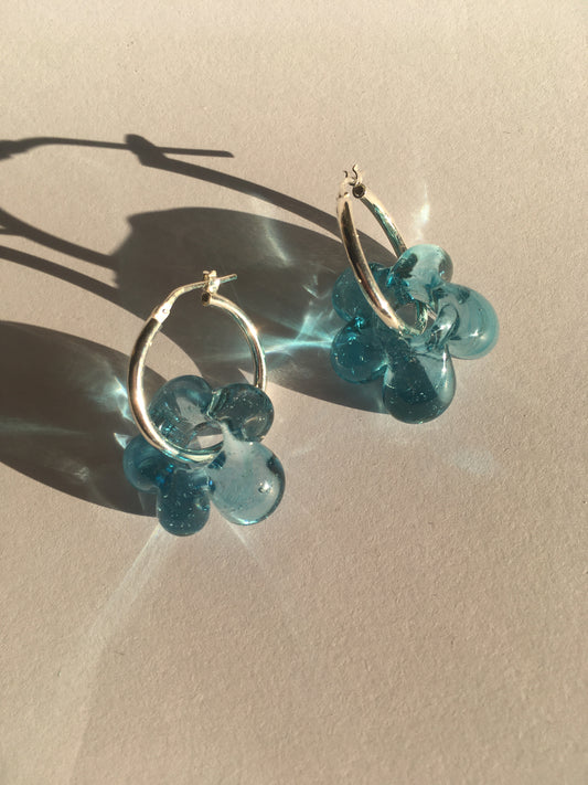 Fleur earrings - Pale Blue