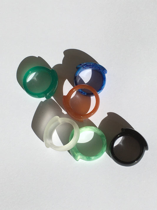 Vintage Ponte glass ring - Various colors