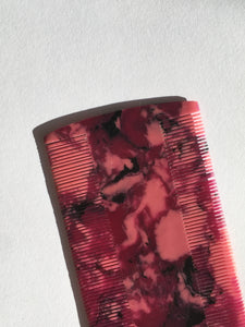 Vintage beard comb - Raspberry