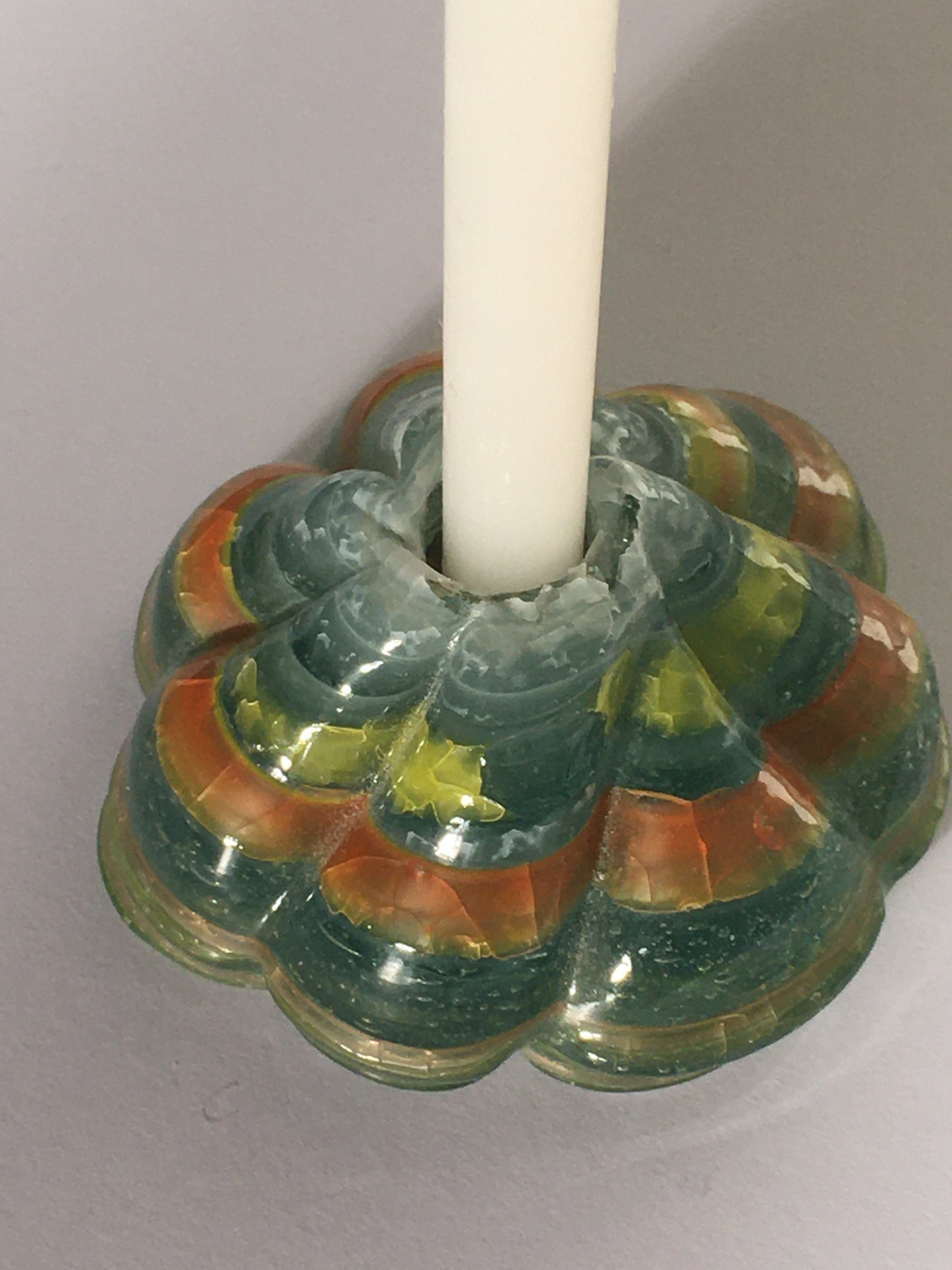 Syrian glass thin candle holder - Various colors
