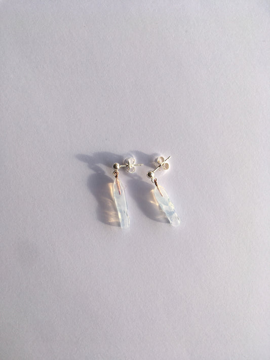 Mini nails glass pendants - Opaline