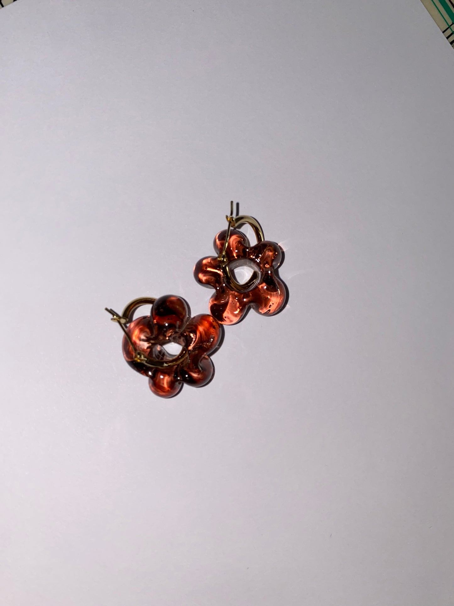 Mini Fleur earrings - Bourgogne