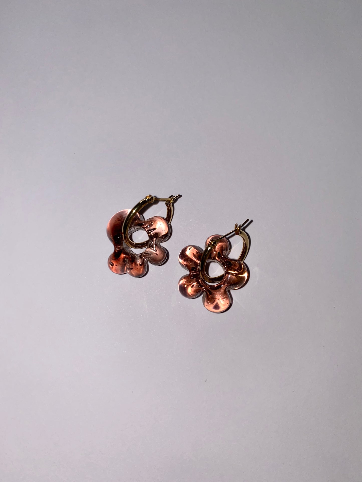 Mini Fleur earrings - Light Pourpre