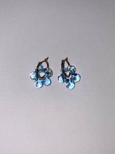 Mini Fleur earrings - Grey blue