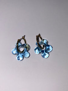 Mini Fleur earrings - Grey blue