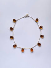 Load image into Gallery viewer, NOUE necklace - Amber / Beige cord
