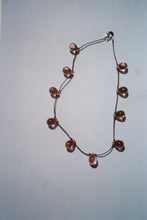 Load image into Gallery viewer, NOUE necklace - Pink / Chocolate cord
