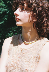 Pallas necklace - Green and Purple