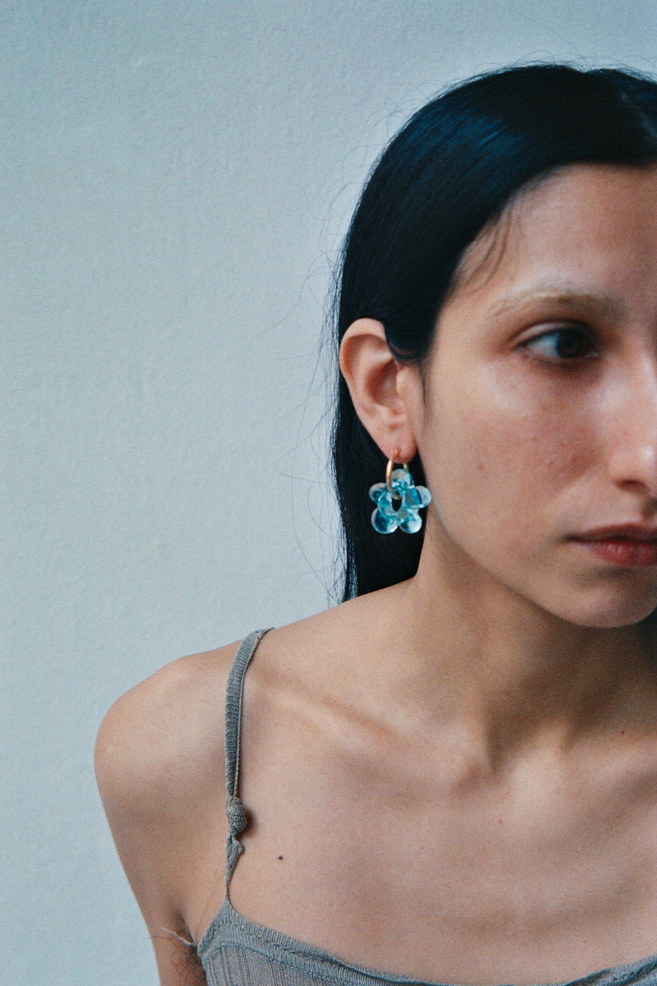 Fleur earrings - Pale Blue