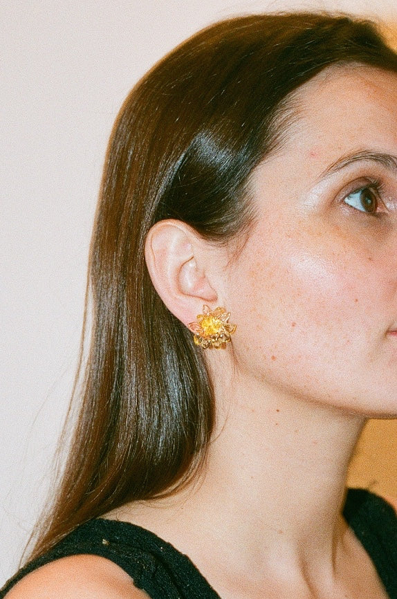 Tamari earrings - Clear pale yellow